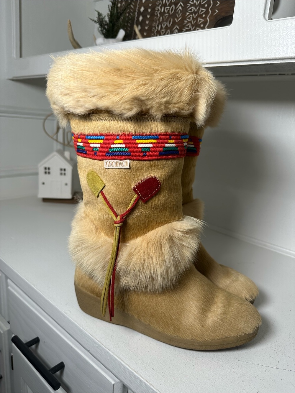 Vintage Tecnica Moon Boots Women US 8.5 EU39 Italian Apres Ski Shearling Rare - Picture 5 of 9